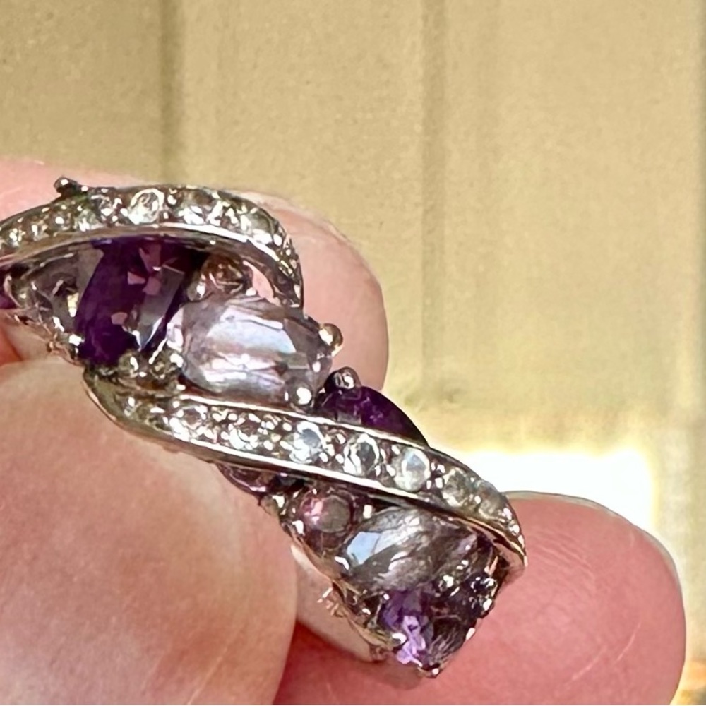 Amethyst Ring With Different Colored Amethyst And… - image 1